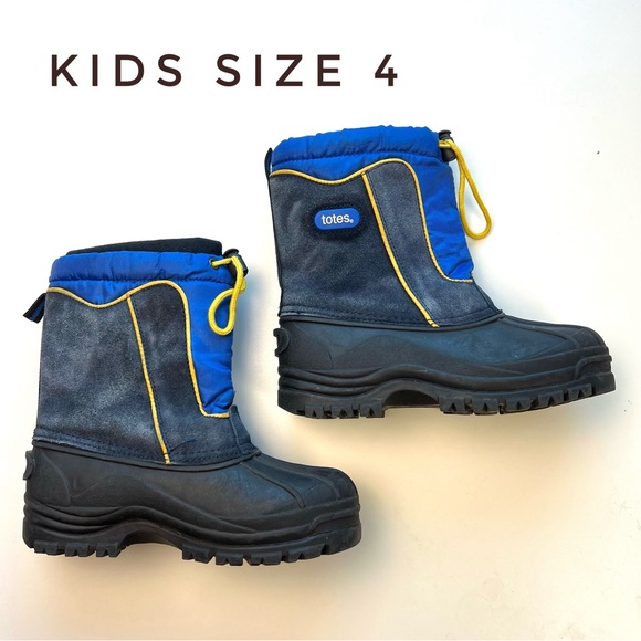 TOTES Kids Winter Snow Boots - Suede Top Duck Boots - Size 4 - Style: Greg - Picture 8 of 8